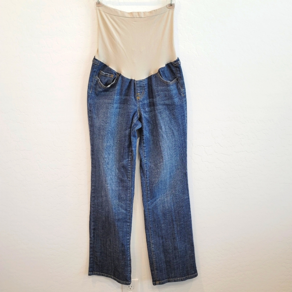 💕 American Star Maternity Bootcut Dark Wash Jeans Women's Size Large Maternity